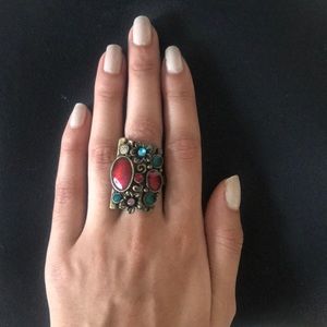 Embellished Adjustable Ring